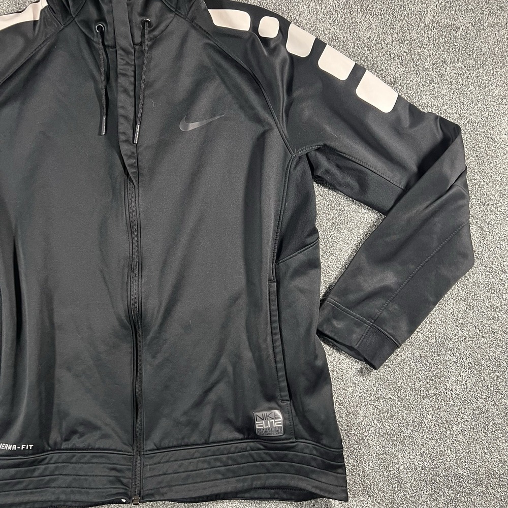 Nike Therma-FIT Elite Full Zip Hoodie Black Training Jacket Men's Large View 3